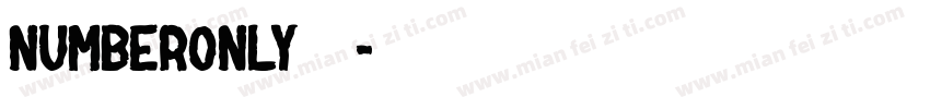 NumberOnly 字体字体转换